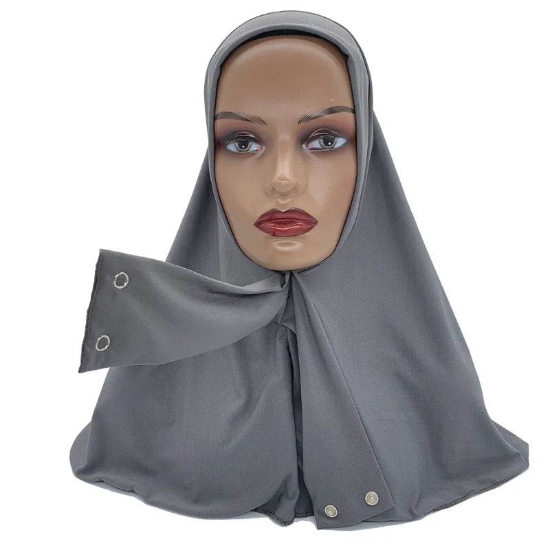 Solid Color Muslim Hijab Turban
