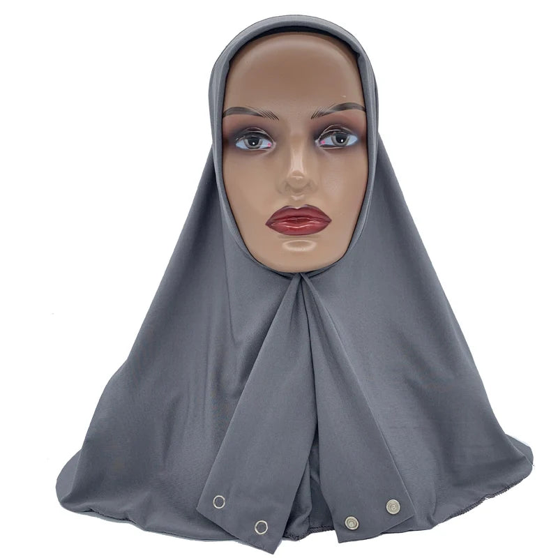 Solid Color Muslim Hijab Turban