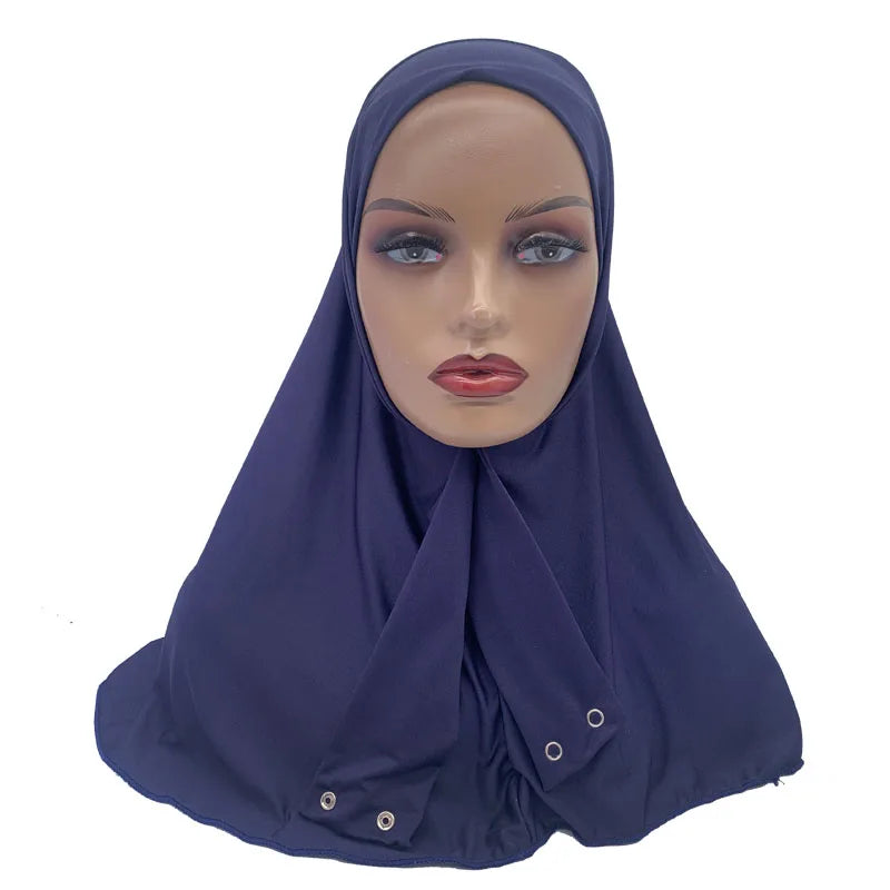 Solid Color Muslim Hijab Turban