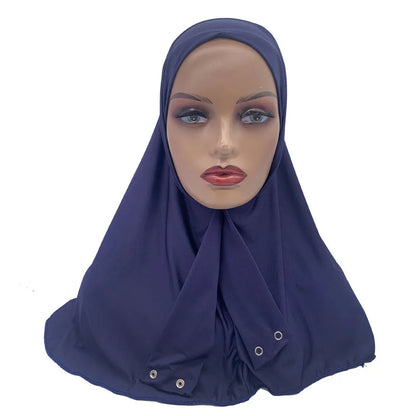 Solid Color Muslim Hijab Turban