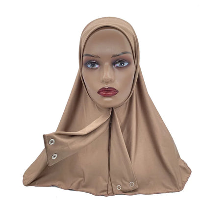 Solid Color Muslim Hijab Turban