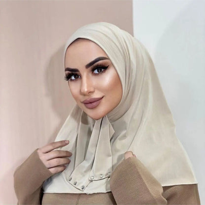 Solid Color Muslim Hijab Turban